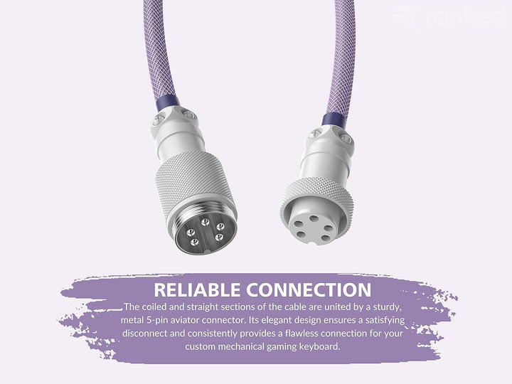Ranked Coiled Cable | Handgefertigtes Double-Sleeved Geflochtenes Kabel | USB Typ C auf A | 5-Pin Av