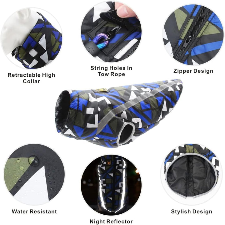 Idepet Haustier Katze Hundemantel, warme Hundepullover Winter klein mittel gross Hundejacken Weste W