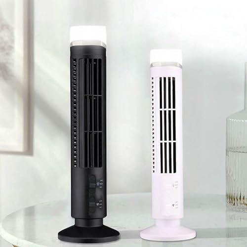TOPINCN Turmventilator für Schlafzimmer, Flügelloser Turmventilator, Leiser Desktop-Standventilator,