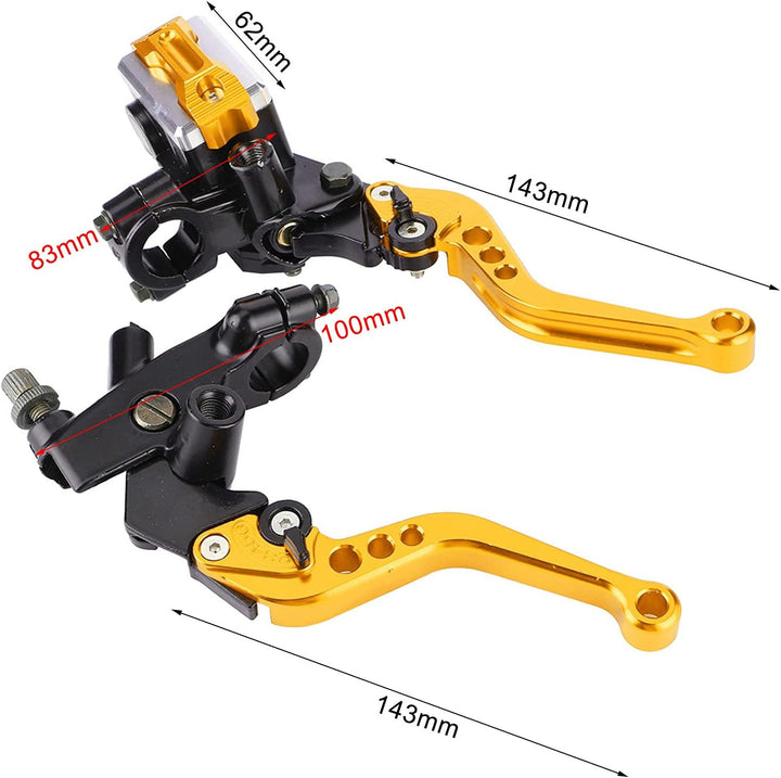 brems und kupplungshebel gold Motorrad Bremshebel, Universal Hydraulische Bremse Hauptbremszylinder