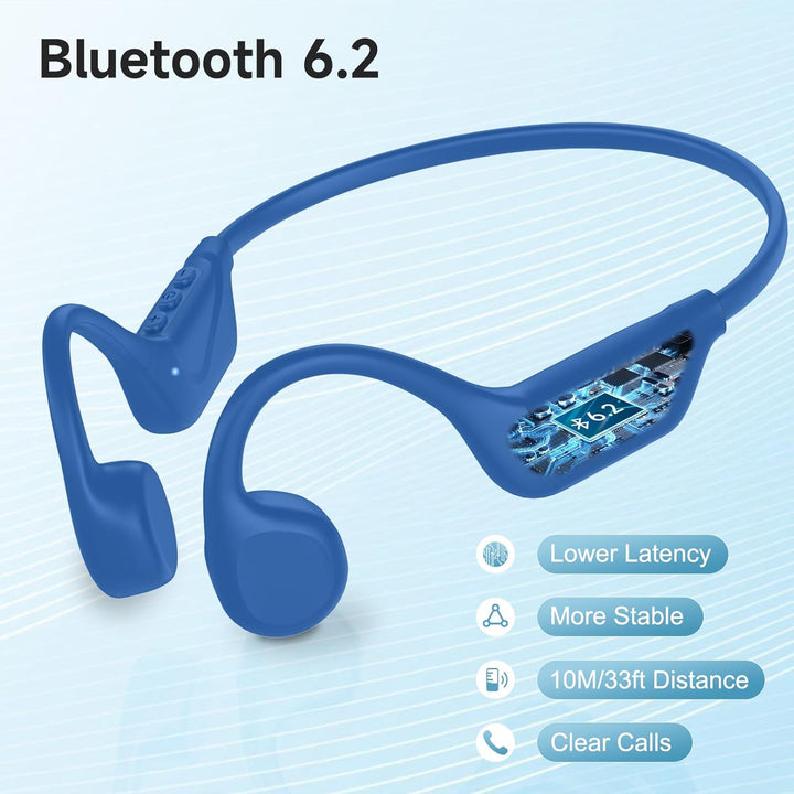 IFECCO Knochenschall Kopfhörer Bluetooth 6.2 - Open Ear Bone Conduction Headphones Kabellos,IPX5 was