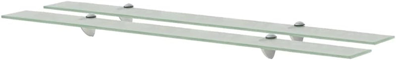 FIRBNUS 2 STK. Regalbrett 100x10x0,8 cm Wall Shelf Bad Regal Schwebend Regal Glas Schwebend für Wohn