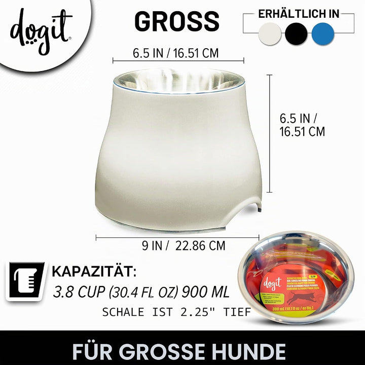 Hagen dogit Erhöhter Napf, 2-in-1 weiss, wei&amp;