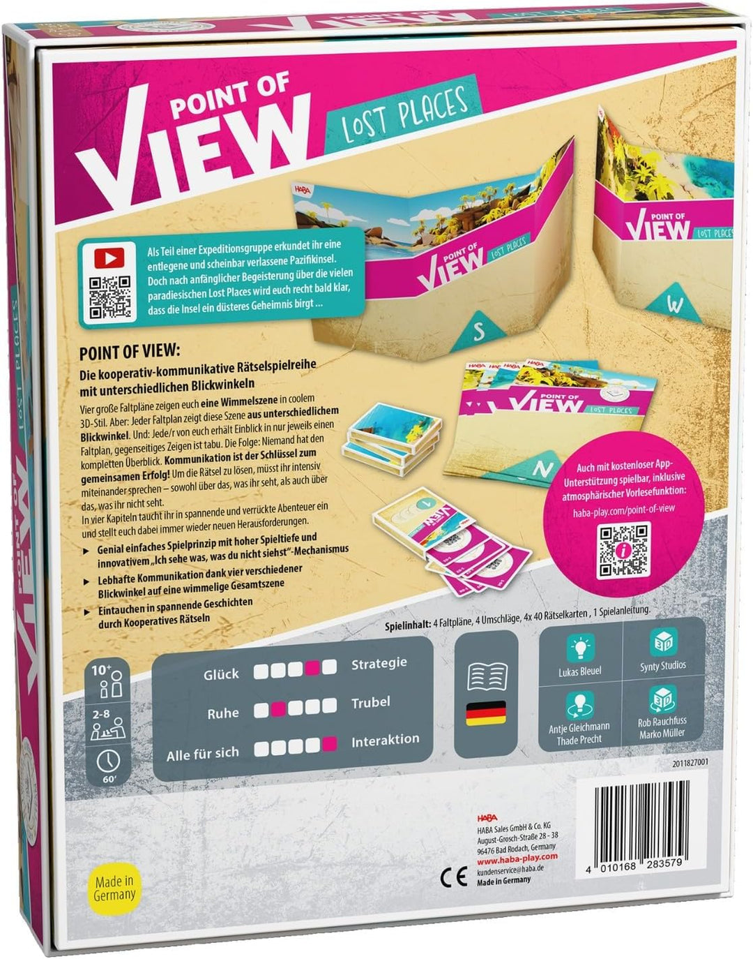 HABA Point of View: Lost Places – Kooperatives Detektivspiel ab 10 Jahren – Für 2–8 Spieler – Mit in