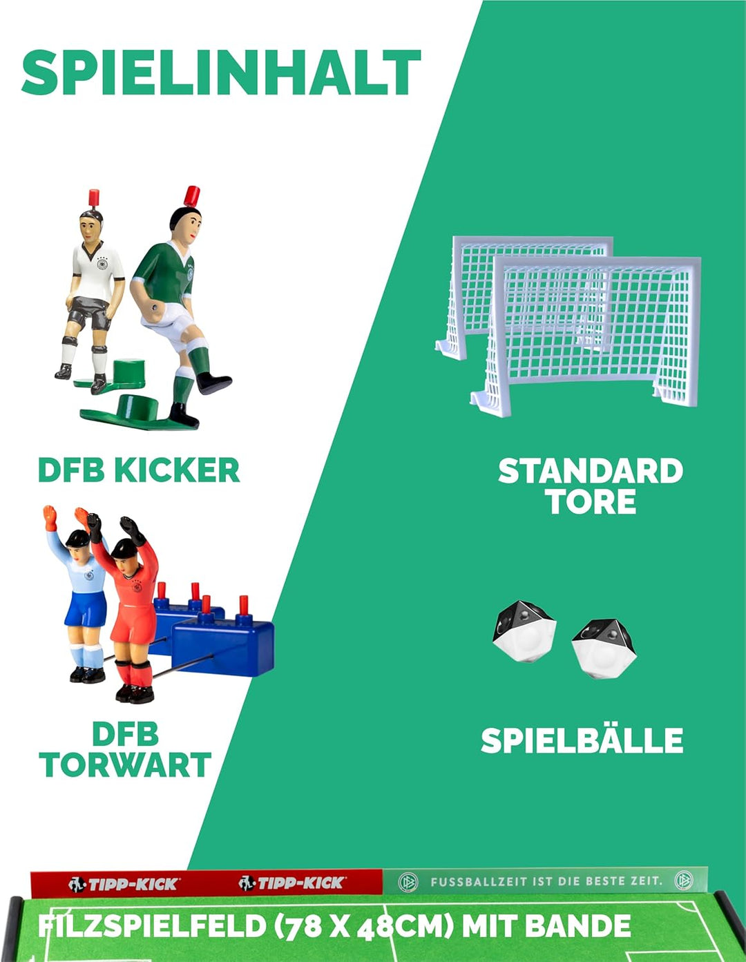 TIPP-KICK Spiel DFB Classic Tischfussball-Set 100 Jahre - Fussball-Spiel mit Spielern, Torwarten, Pl