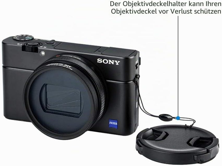 KIWIFOTOS Filter Adapter Ring & Objektivdeckel Zubehör Passend für Sony RX100 VI RX100 VII RX100M6 R