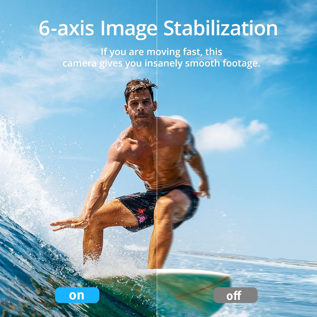 AKASO Brave 7 Action Cam 4K30FPS mit Schwimmender Handgriff 20MP WiFi Unterwasserkamera IPX8 Wasserd
