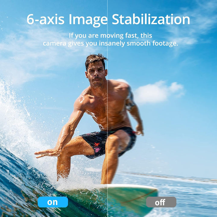 AKASO Brave 7 Action Cam 4K30FPS mit Schwimmender Handgriff 20MP WiFi Unterwasserkamera IPX8 Wasserd
