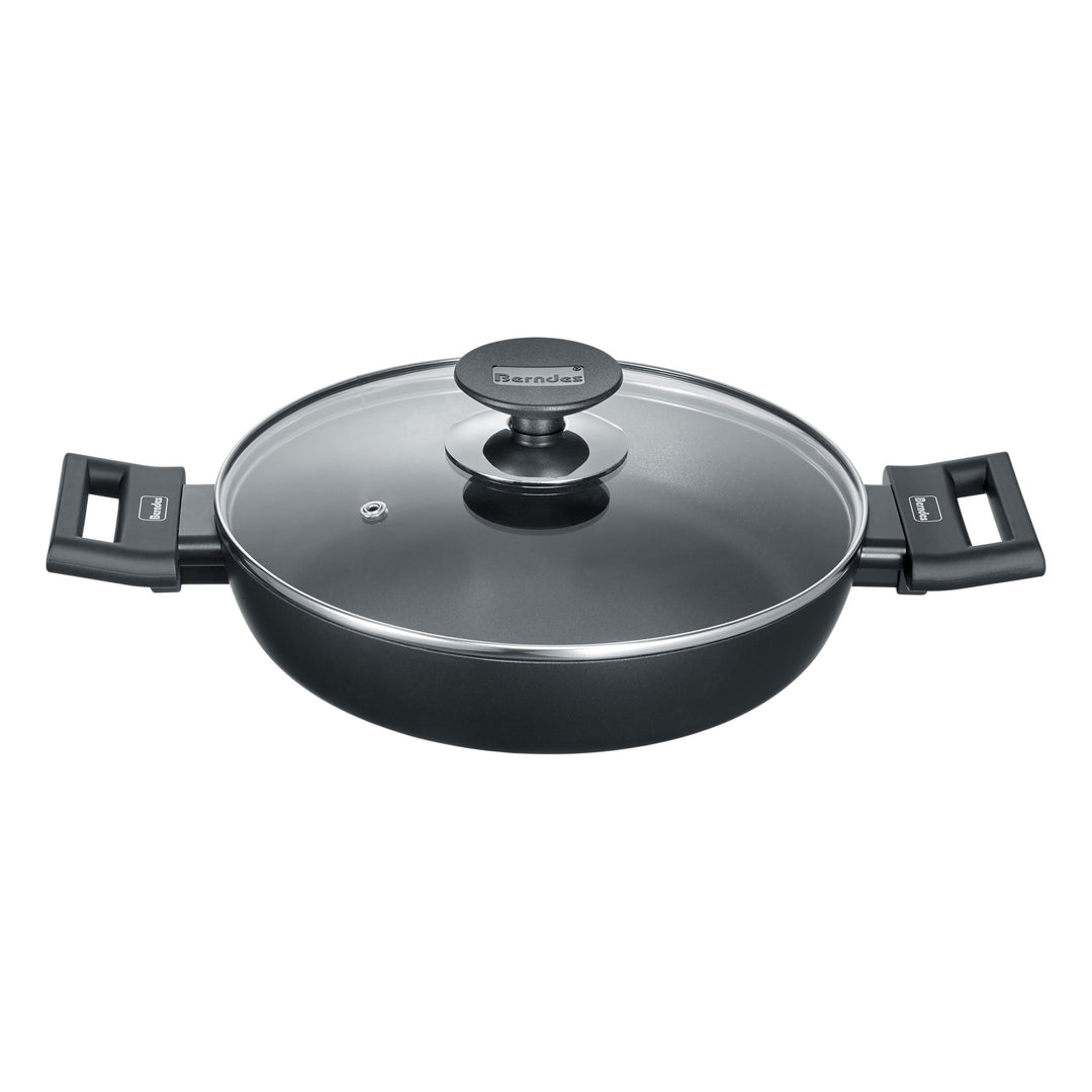 Berndes Servierpfanne 24cm - Alu Induktion - Pfanne mit hohem Rand &amp; Soft-Touch Griffen, Induktionsp