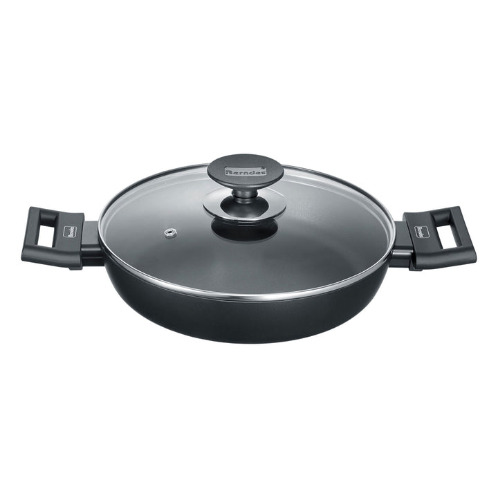 Berndes Servierpfanne 24cm - Alu Induktion - Pfanne mit hohem Rand &amp; Soft-Touch Griffen, Induktionsp
