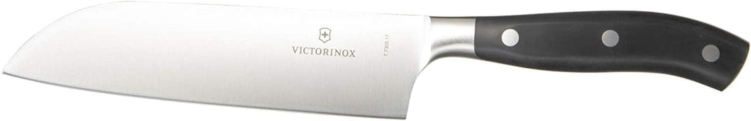 Victorinox, Grand Maître, Profi Santokumesser, Extra Scharfe Klinge, gerader Schliff, 17 cm, Robuste