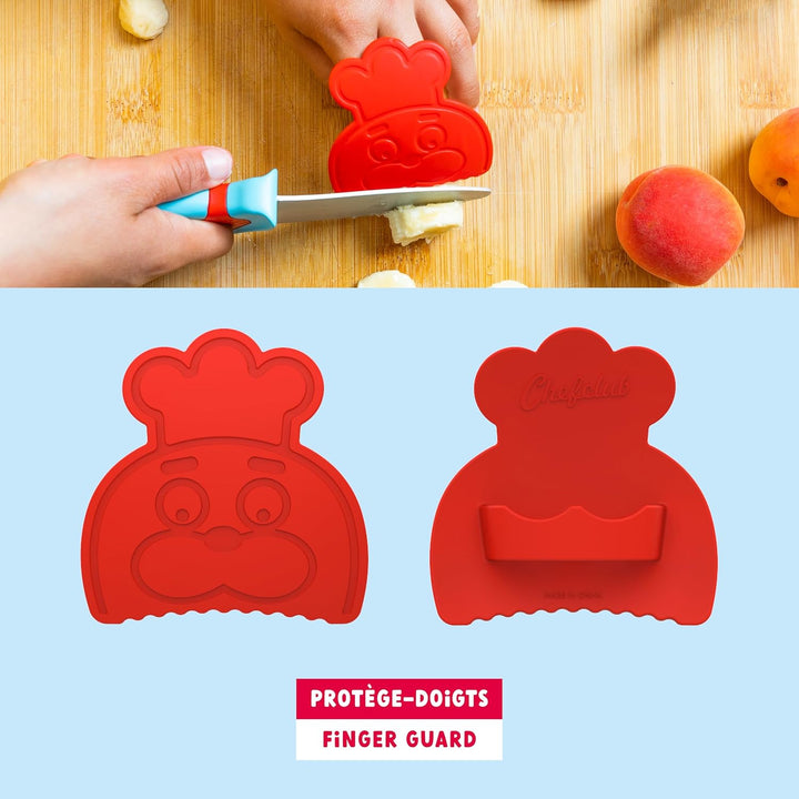 Messer für Kinder: Mit Fingerschutz, Klingenschutz und ergonomischen Griff. Teal/Turquoise Green
