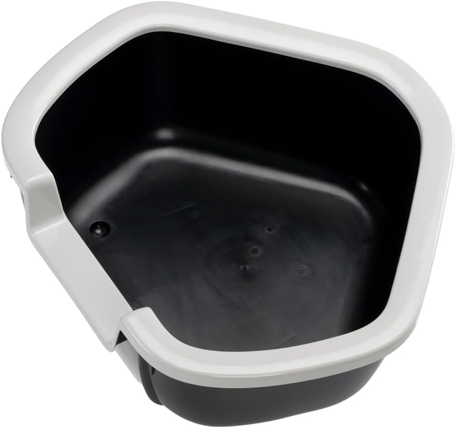 Ferplast Ecktoilette für Katzen offene Katzentoilette DAMA Eckkatzentoilette, widerstandsfähiger Kun