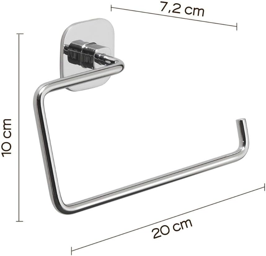 Kiamami Valentina - Moderner Handtuchring aus Edelstahl | Timo Grau Halter für Handtuchring, Grau Ha