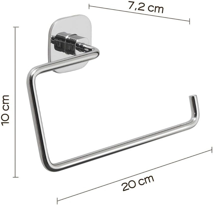 Kiamami Valentina - Moderner Handtuchring aus Edelstahl | Timo Grau Halter für Handtuchring, Grau Ha