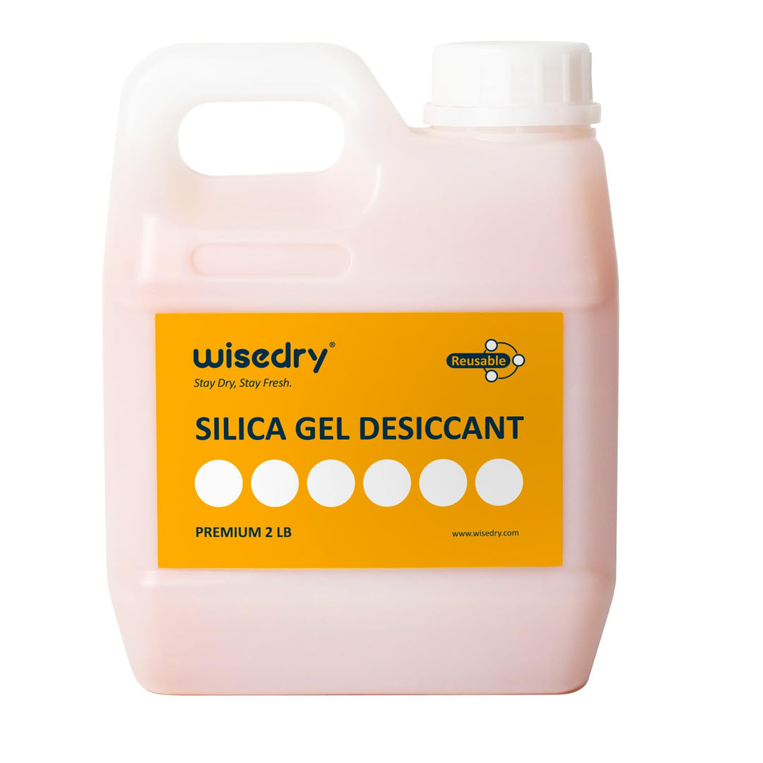 wisedry Kieselgel-Trockenmittelperlen, wiederverwendbar, mit Farbanzeige, Orange bis Grün,0,9 kg [2