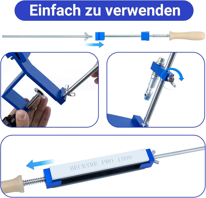 Professioneller Messerschärfer, Messerschärfsystem Professioneller mit Schnellspann, Feststehender W