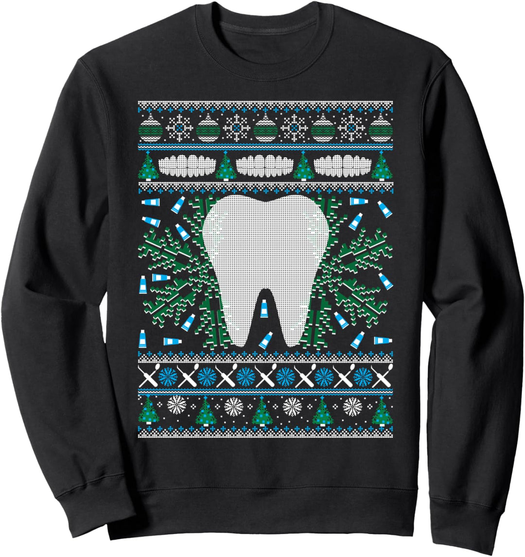 Dental Hygienist Ugly Christmas Holiday Dentist Xmas Gift Sweatshirt