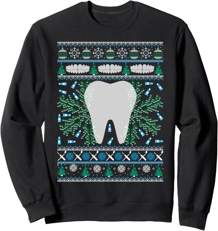 Dental Hygienist Ugly Christmas Holiday Dentist Xmas Gift Sweatshirt
