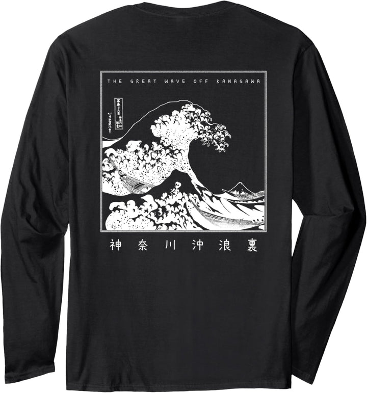 Die grosse Welle vor Kanagawa Japanische Kunst von Hokusai Langarmshirt