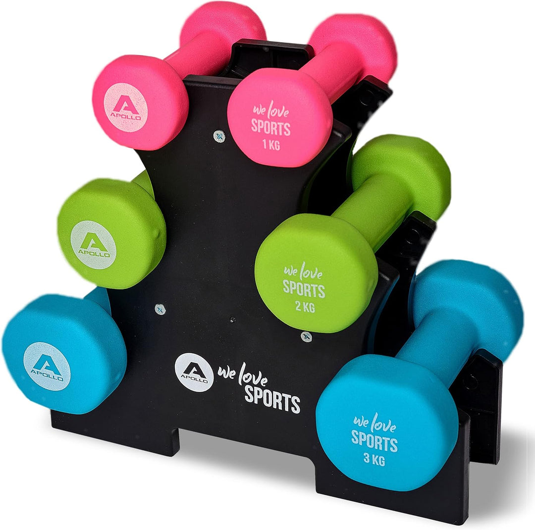 Apollo Hantel Set Kurzhantel | 2 Hanteln | 2er Hantelset | Gewichte für Krafttraining | Kurzhanteln