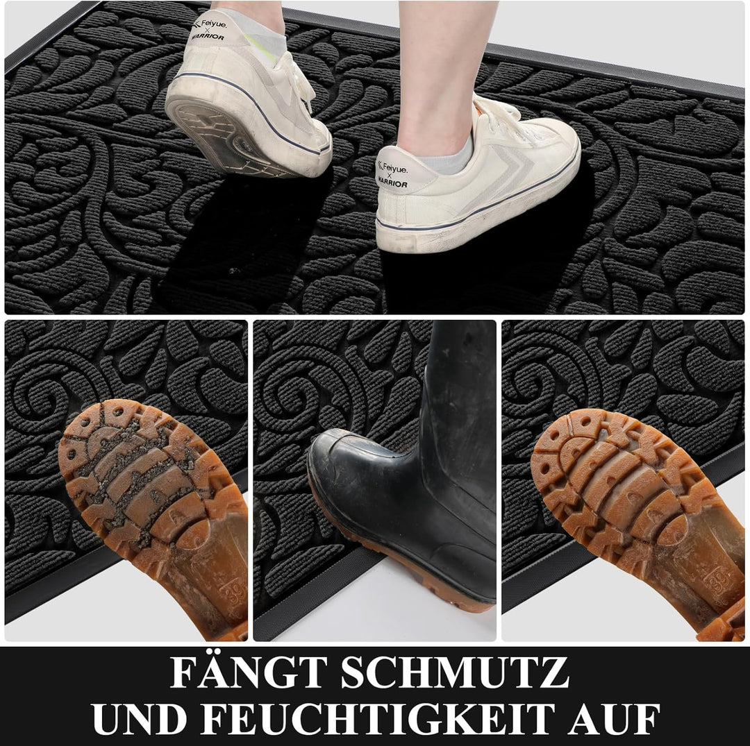 Yimobra Fussmatten - Innen und Aussen, Waschbar Fussmatte, Rutschfester Schmutzfänger Teppich für Ei