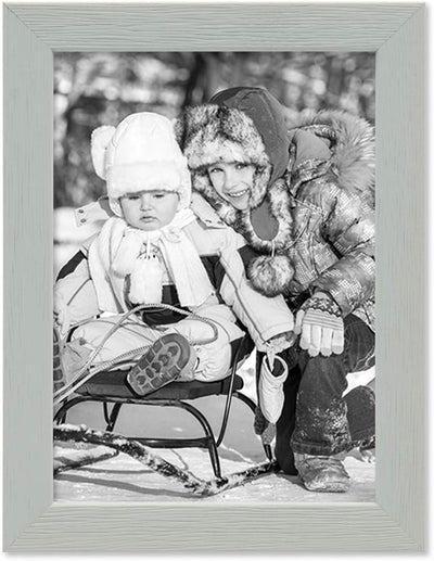 PHOTOLINI Bilderrahmen Kinderzimmer 13x18 cm Grau, 3er Set Wechselrahmen farbig, Holz, Acrylglas, Ma