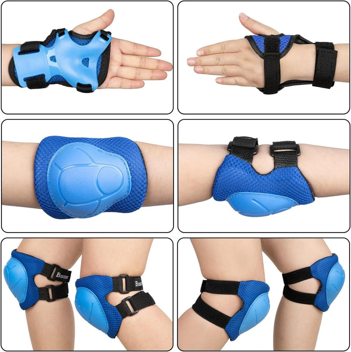 Knieschoner Kinder Schoner Inliner Protektoren: [6er Set] Schützer Inline Skates Kinder Knieschützer