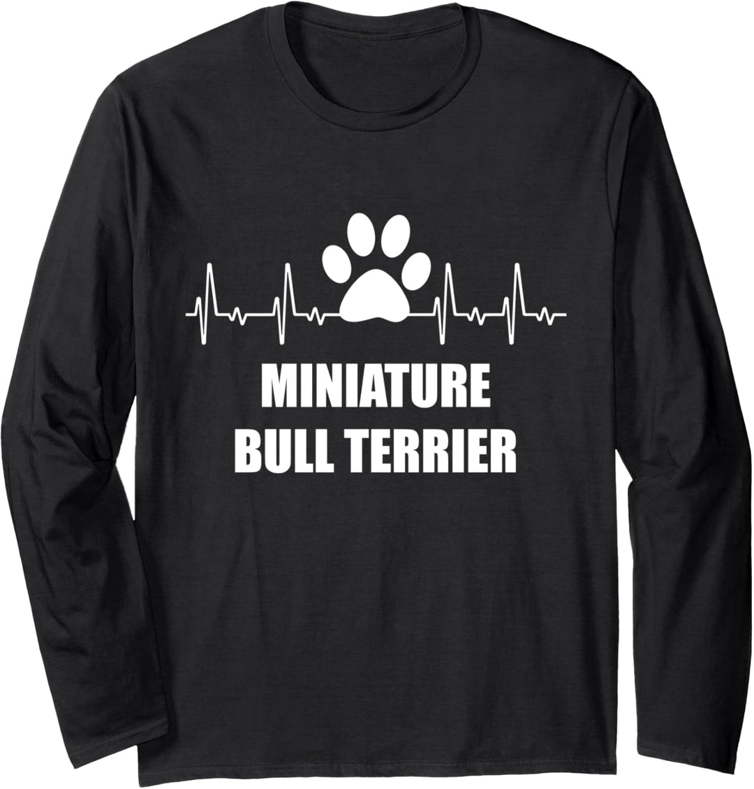 Hundefreunde Herzschlag - Miniatur Bullterrier Langarmshirt