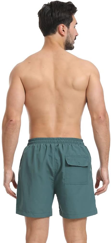 JustSun Badehose Herren Schnelltrocknend Boardshorts mit Mesh-Futter und Verstellbarem Tunnelzug 3XL
