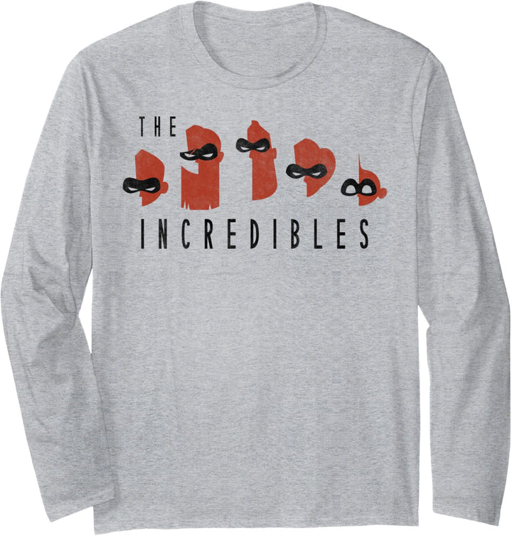 Disney Pixar Incredibles Shadowed Group Shot Langarmshirt