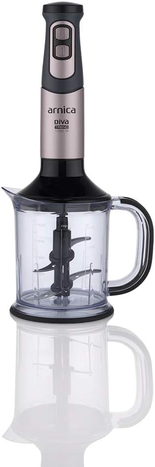 arnica Diva Trend Set 1200 Watt, Vielseitiges Stabmixer Set. Zerkleinern, Pürieren und Mixen in nur