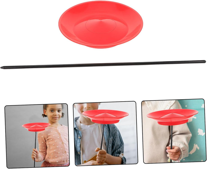 Toyvian Juggling Plates mit Stab Circus Performance Teller für Anfänger und Balance Juggling Prop fü