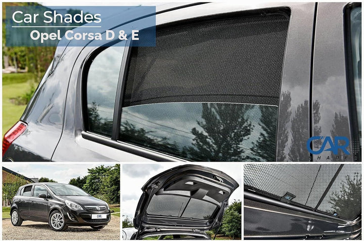 Satz Car Shades kompatibel mit Opel Corsa D 5 türer 2006-2014 & Corsa E 5 türer 2014- exkl. Facelift