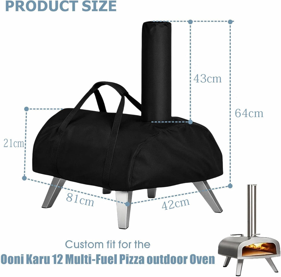 Pizzaofen Abdeckung für Ooni karu 12, 420D Wasserdicht Pizzaofen Tragetasche Oxford-Stoff Pizzaofen
