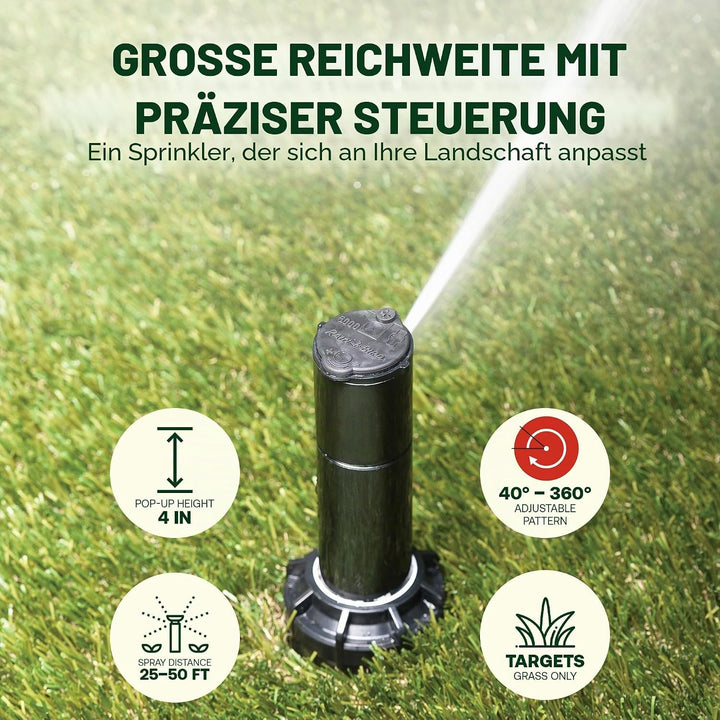 Rain Bird 5000 Serie Rotor-Sprinklerkopf. Modell 5004 PC, verstellbar von 40-360 Grad Teilkreis, 10,