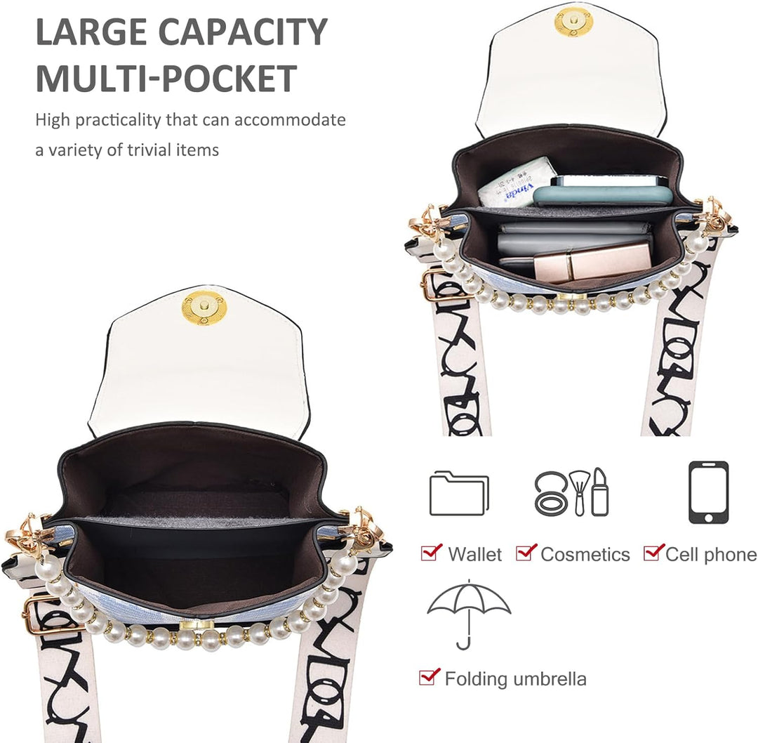 NICOLE & DORIS Süsse Handtaschen Damen Handytaschen Klein Umhängetasche PU Leder Mini Schultertasche