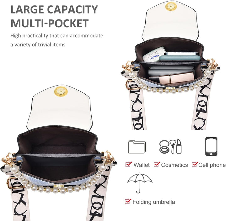 NICOLE & DORIS Süsse Handtaschen Damen Handytaschen Klein Umhängetasche PU Leder Mini Schultertasche