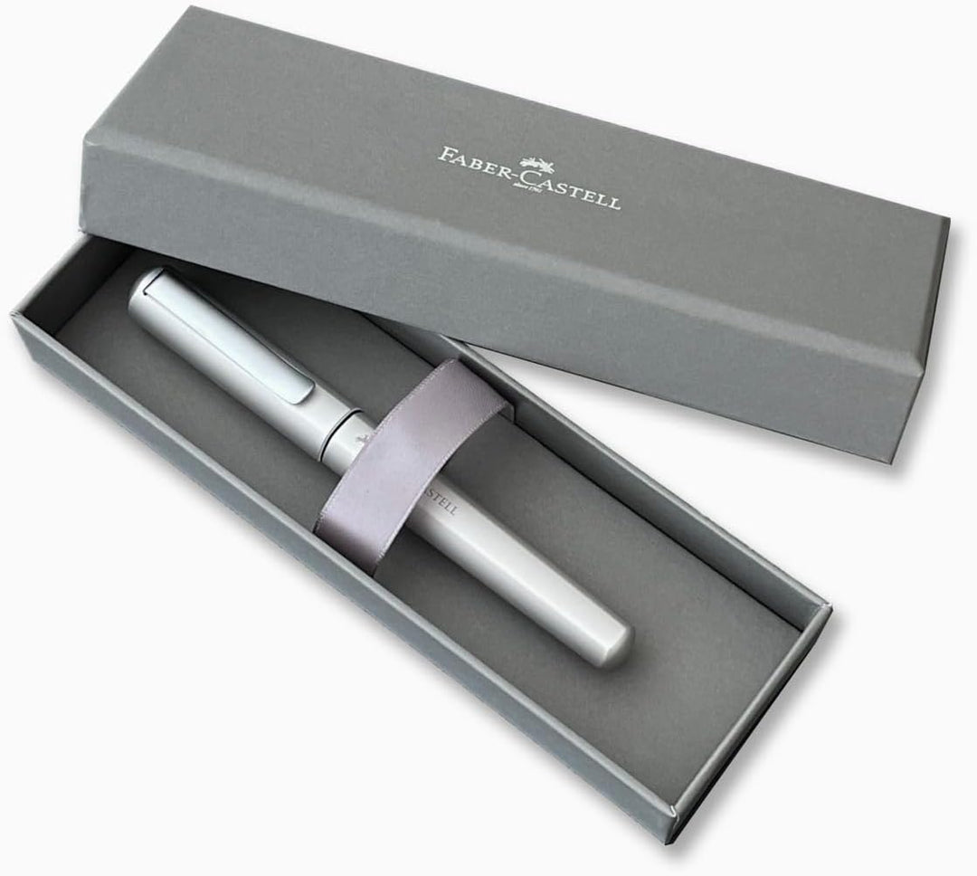 Faber-Castell 140595 - Tintenroller Hexo, silber matt, 1 Stück Tintenroller Hexo Silber matt, Tinten