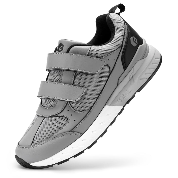 FitVille Schuhe Herren Extra Weite Sneaker mit Klettverschluss Bequem Walkingschuhe für breite platt