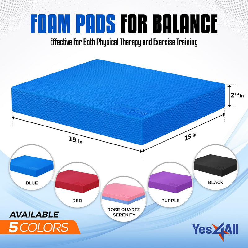 Yes4All Balance Pad L XL inkl, Bevorzugtes Balancekissen für Stabilität; Gleichgewichtskissen für Fi