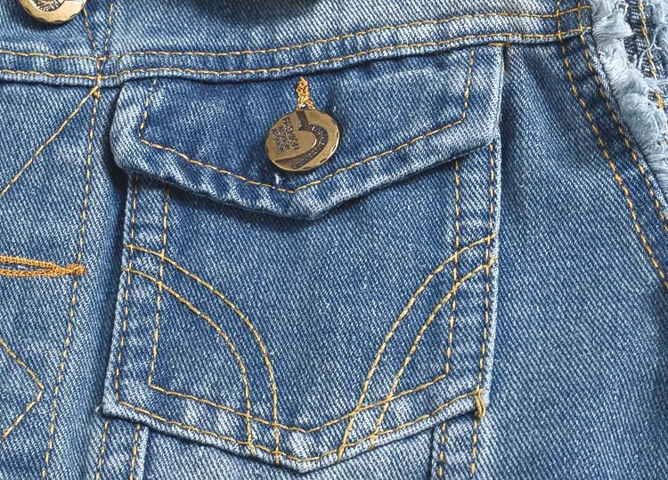Herren Denim Westen Zerrissen Casual Ärmellos Biker Fashion Jeansweste, Blau