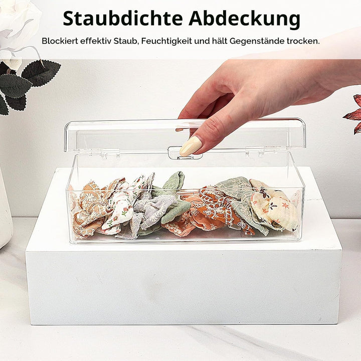 JessLab Haarschmuck Organizer für Mädchen, Acryl-behälter mit Fächern für Haargummis, Spangen und Sc