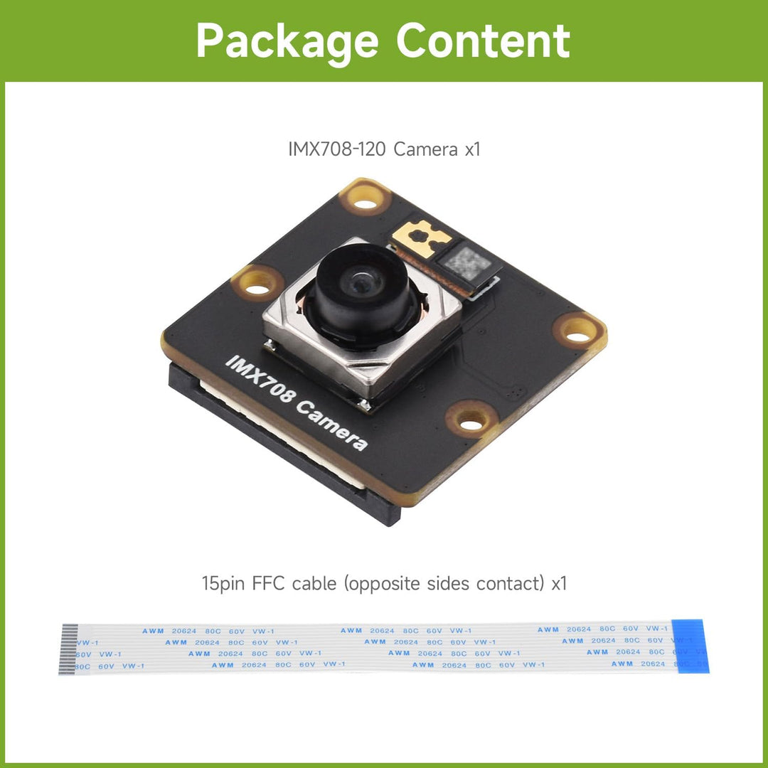 Waveshare IMX708 12MP High Resolution Camera Module, Featuring High Dynamic Range, with Wide Angle V