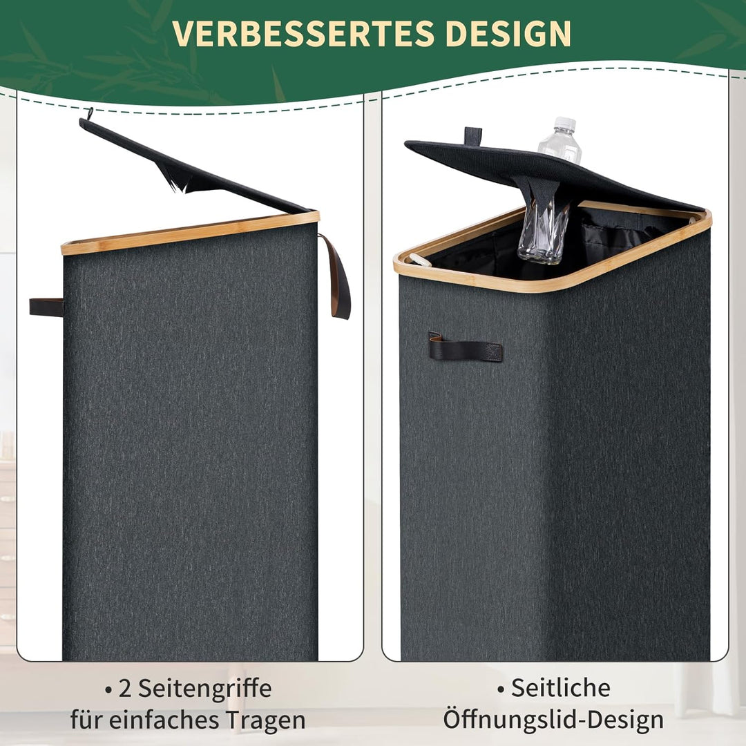 AINIYNM Pfandflaschen Sammelbehälter mit Deckel 100L XXL Tragetasche Pfandbehälter mit Loch Pfandfla
