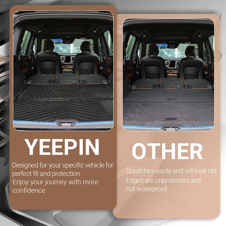 YEE PIN Für Volvo XC90 2015-2025,Kofferraummatte XC90 Gummi Kofferraumwanne Seitenschutz XC90 Gummim