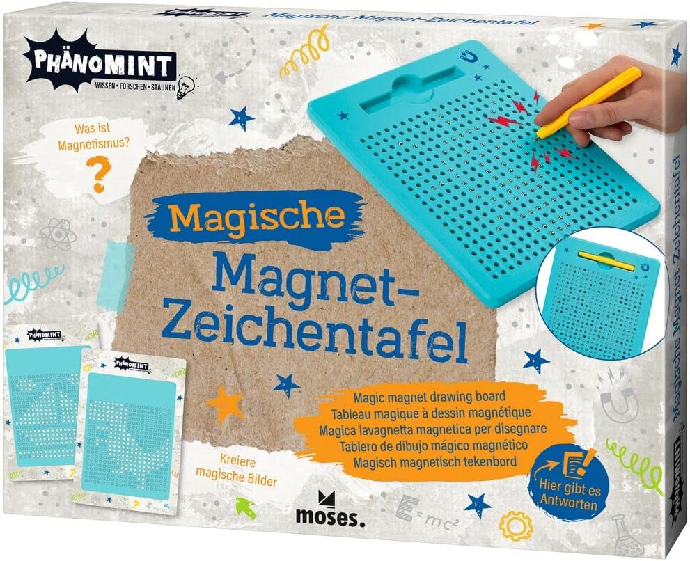 moses. 30340 PhänoMINT Magnet-Zaubertafel – Zum Kreieren von magischen Bildern, Magnetische Zeichent