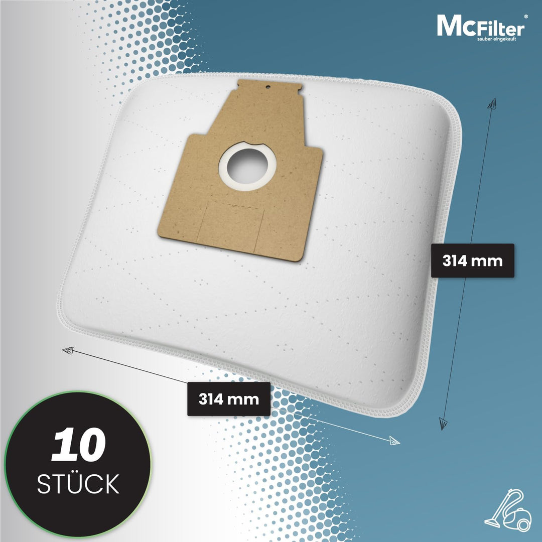 McFilter I 10 Staubsaugerbeutel geeignet für Siemens Dynapower XXL, Dynapower XXL Parquet Spec, VS 0