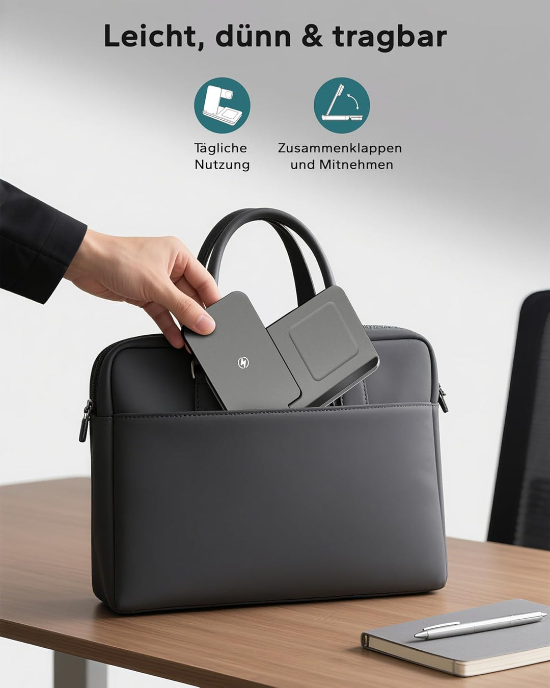 3 In 1 Ladestation für Apple Watch und iPhone, Faltbar 15W Schnelles Apple Ladestation Ladegerät für