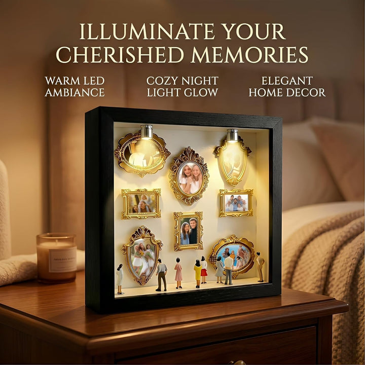 Dandin DIY Mini Museum Silhouette Box, Mini Menschen Figuren Museum, Minis Picture Frames Mit Beleuc